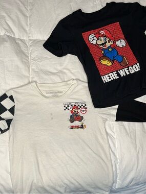 Nintendo Kids Tee Duo — Black & White Mario Graphics